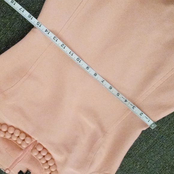 💎Talbots💎 - Peach Oversized Pearl Button Neck Sleeveless Sheath Dress - Picture 11 of 13